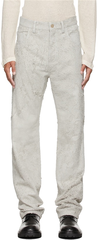 Photo: Ann Demeulemeester Distressed Suede Trousers