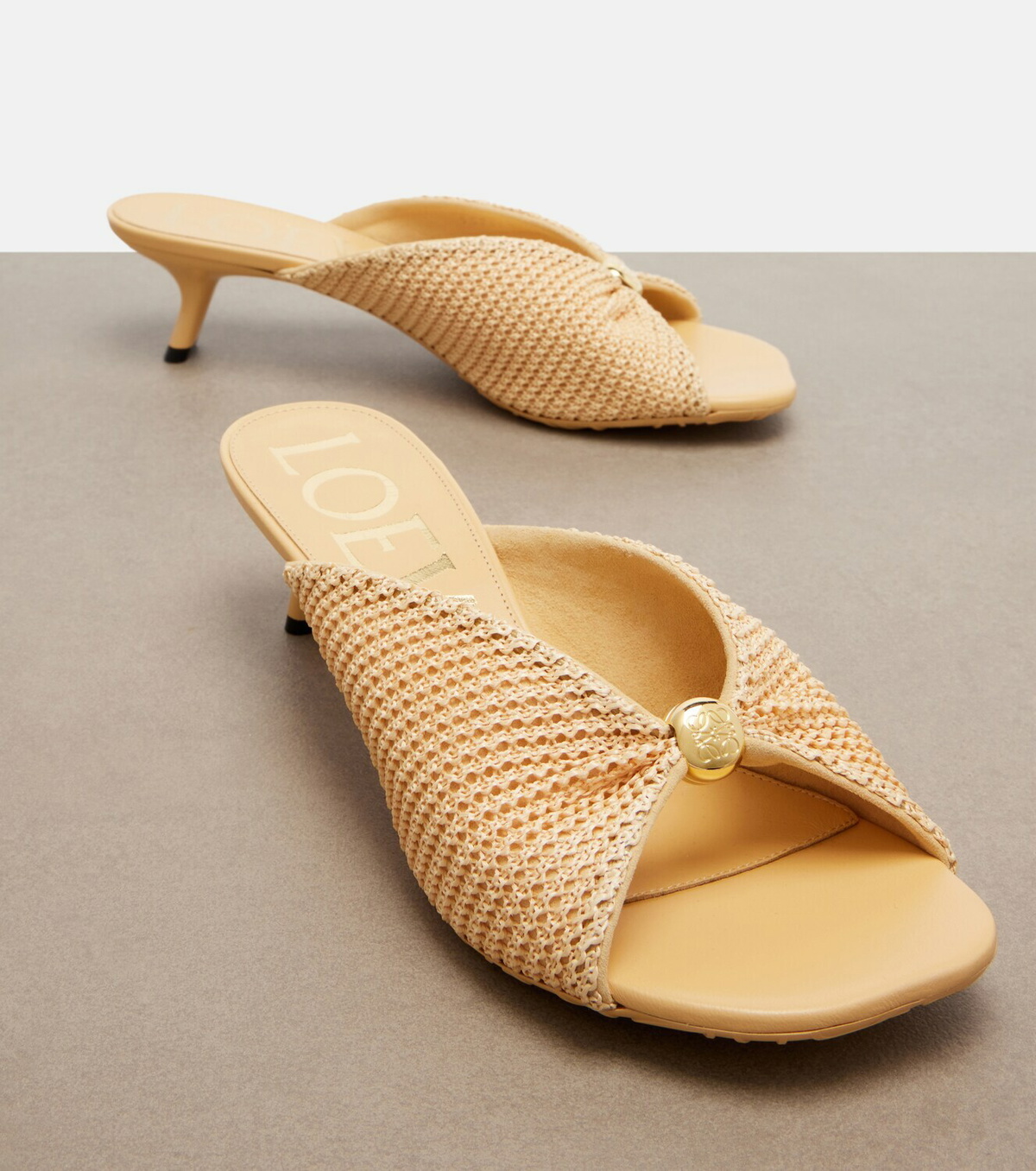 Loewe Paula's Ibiza Pebble Soft mules