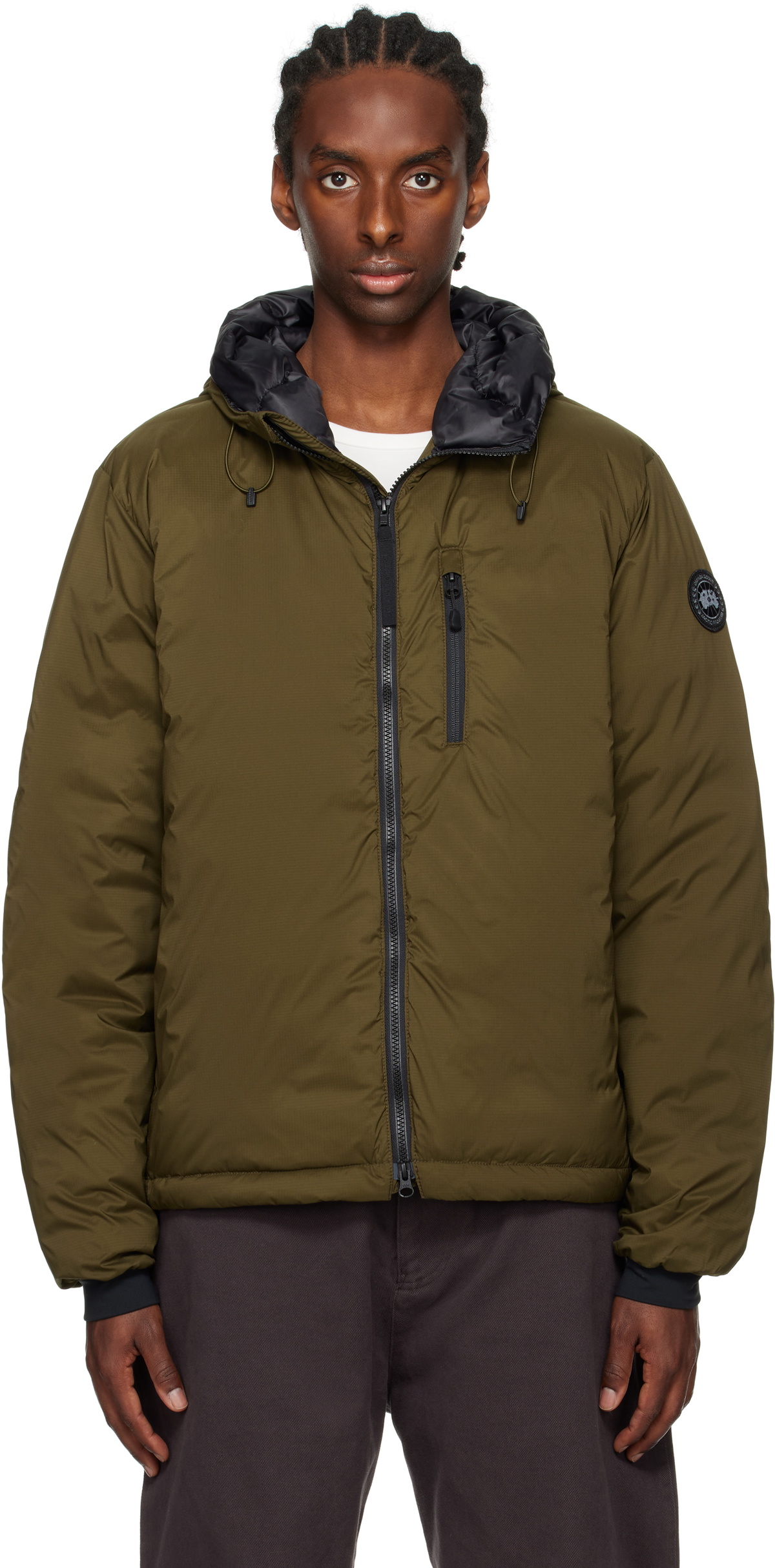 Canada Goose Khaki 'Black Label' Lodge Down Jacket