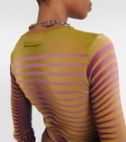 Jean Paul Gaultier Striped mesh top