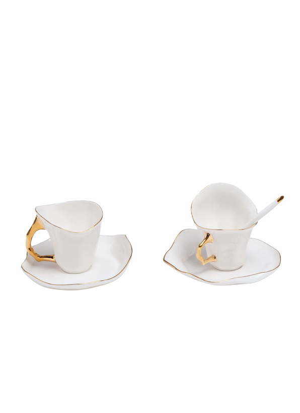 Photo: Seletti Meltdown Coffee Cup, Saucer And Spoon Set