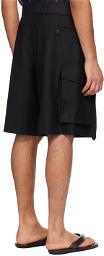 Dries Van Noten Black Belted Shorts