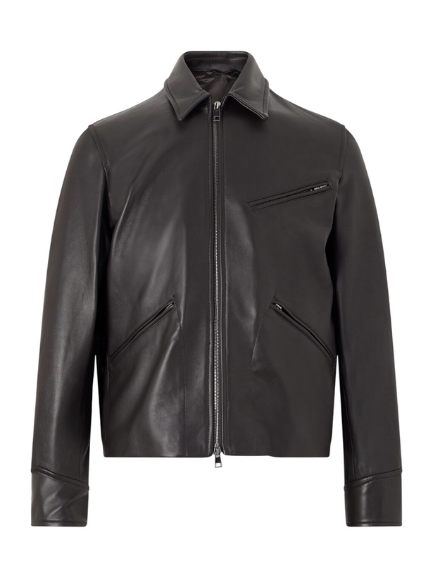 Photo: J. Mueser - Racer Leather Jacket - Brown