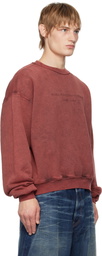 Alexander Wang Red Embossed Logo Sweatshirt