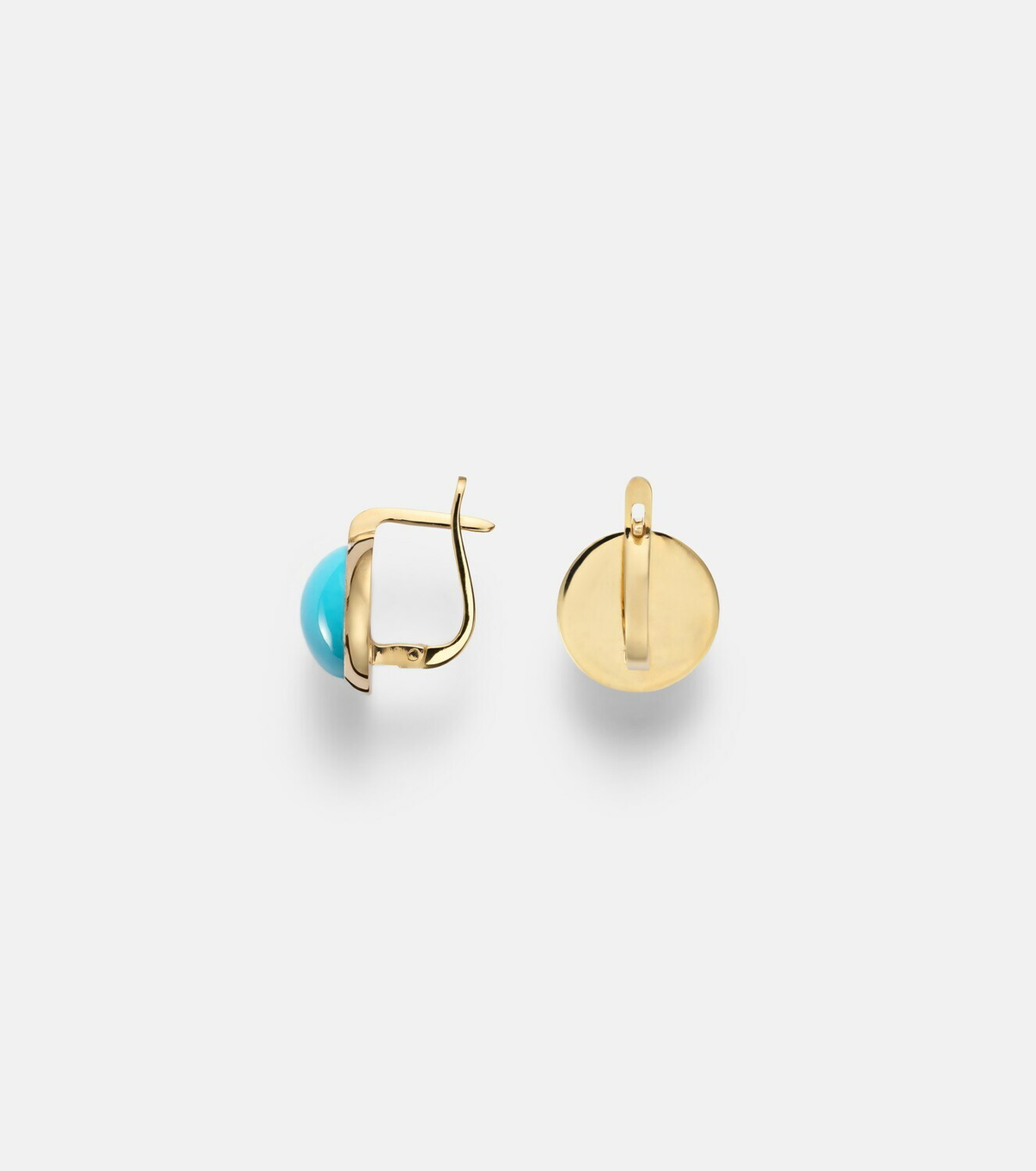 Ileana Makri Blue Eye 14kt gold earrings with turquoise