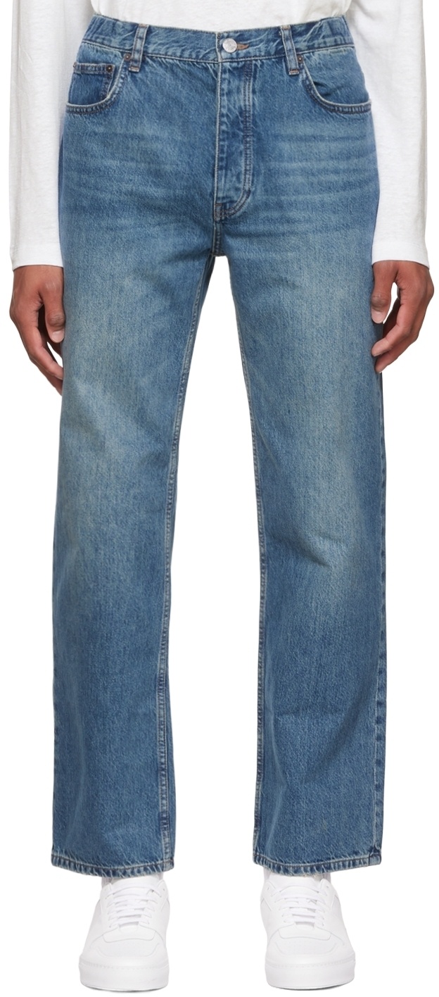 Frame Blue Wide-Leg Jeans Frame Denim