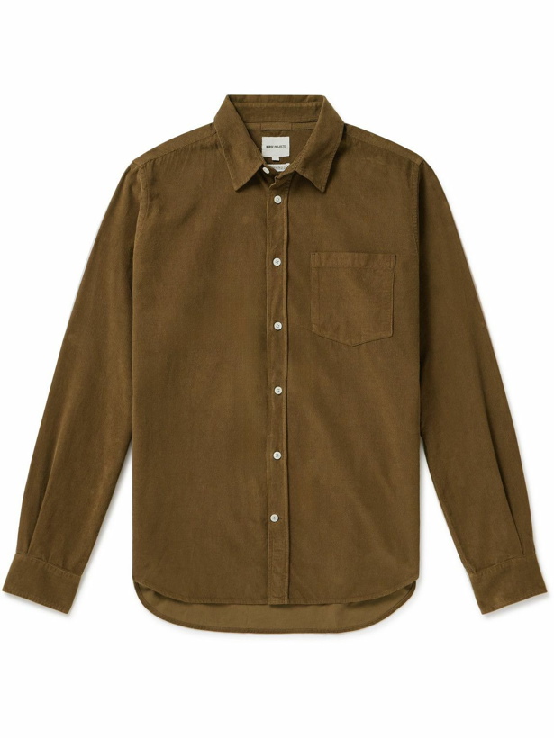 Photo: Norse Projects - Osvald Garment-Dyed Organic Cotton-Corduroy Shirt - Brown