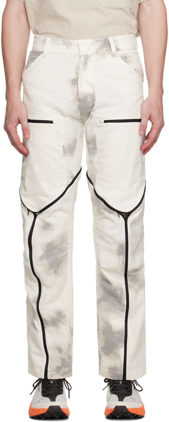 Olly Shinder White Tri Zip Cargo Pants