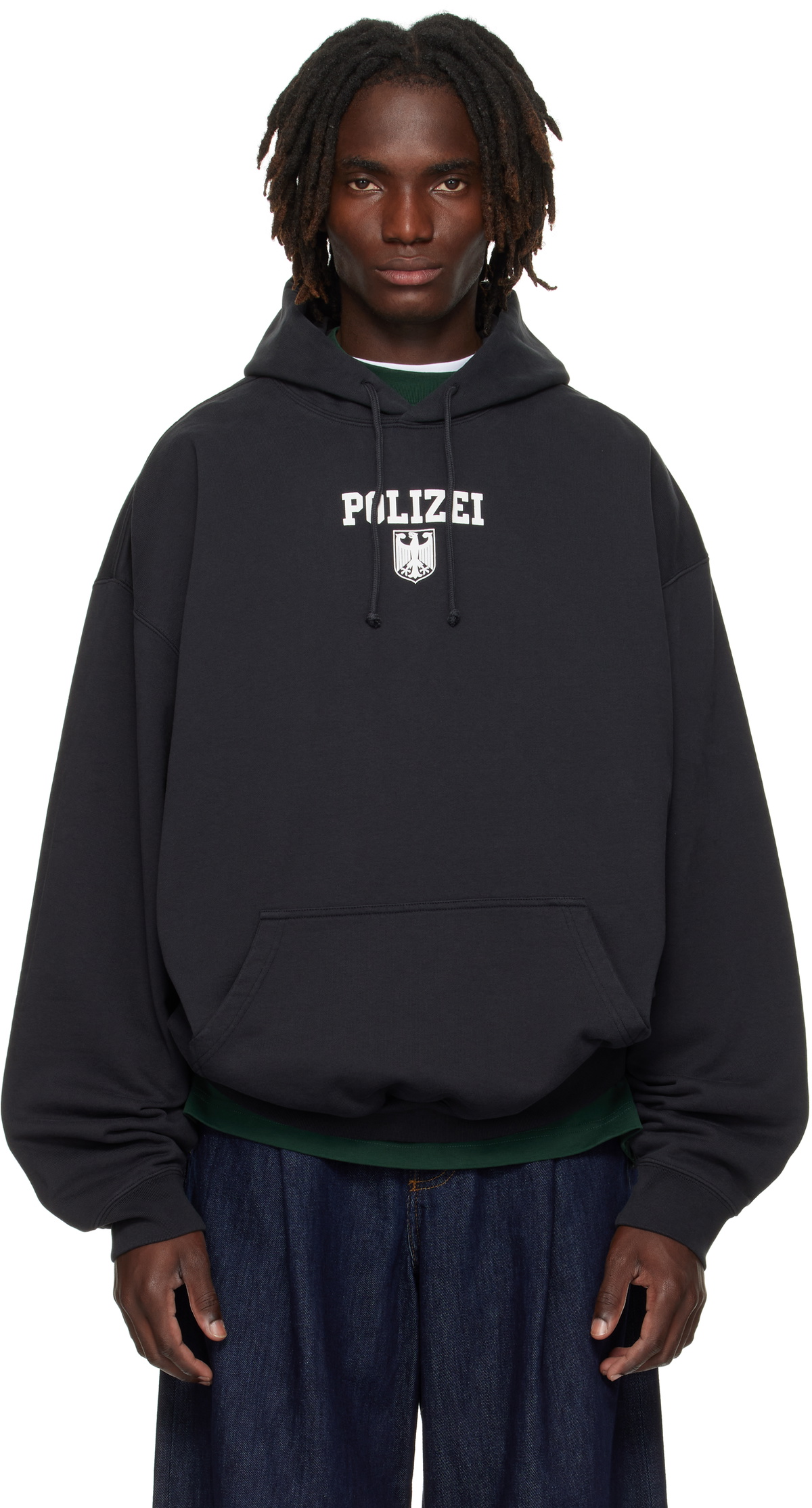 VETEMENTS × JERK International インサイドアウト VETEMENTS Black 'Jerk International' Hoodie Vetements