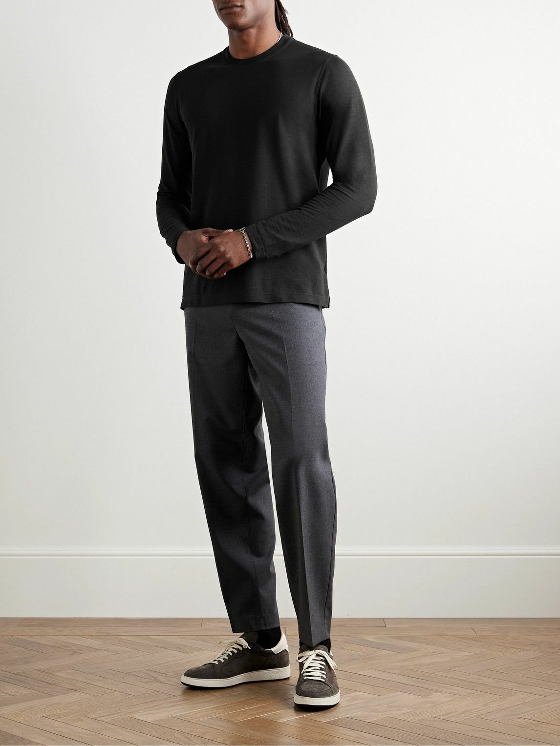 Incotex - Zanone Slim-Fit IceCotton T-Shirt - Black