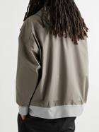 Comfy Outdoor Garment - Logo-Embroidered Reversible Shell Hoodie - Gray