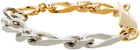 IN GOLD WE TRUST PARIS Gold & Silver Bold Figaro Bracelet