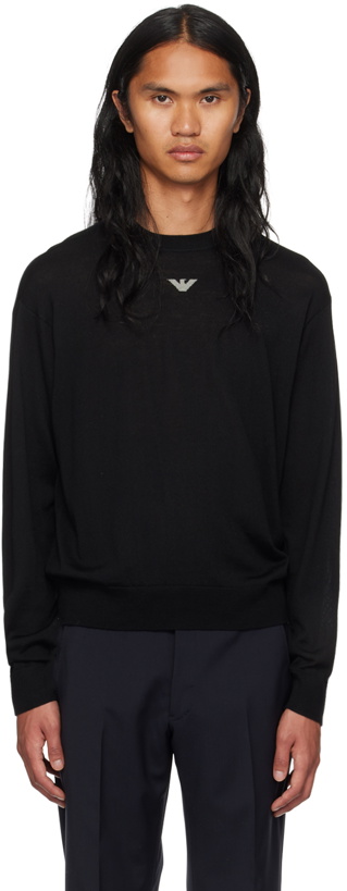 Photo: Emporio Armani Black Intarsia Sweater