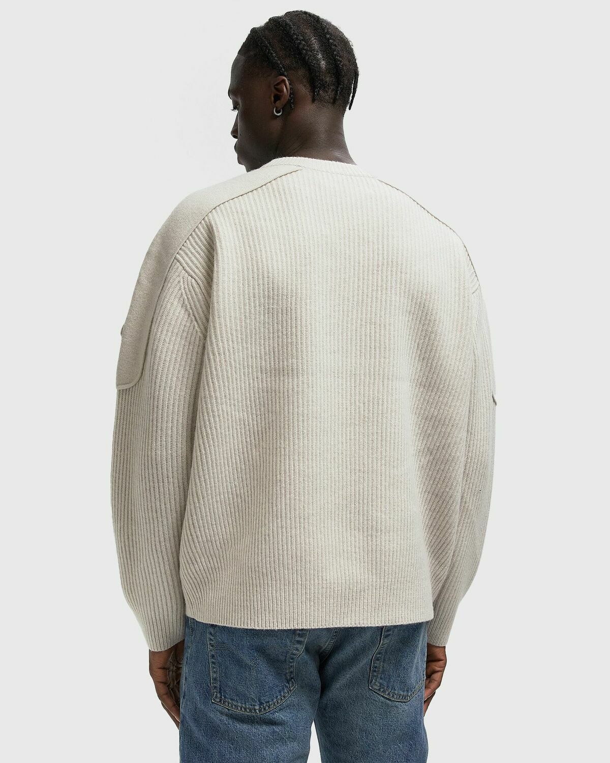 Moose Knuckles COLSON CREW NECK White Mens Pullovers/Sweatshirt