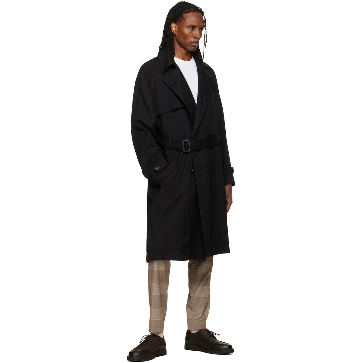 Hugo Black Belted Trench Coat
