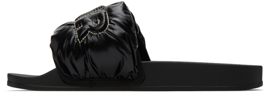 Marni Black Puffed Slide Sandals