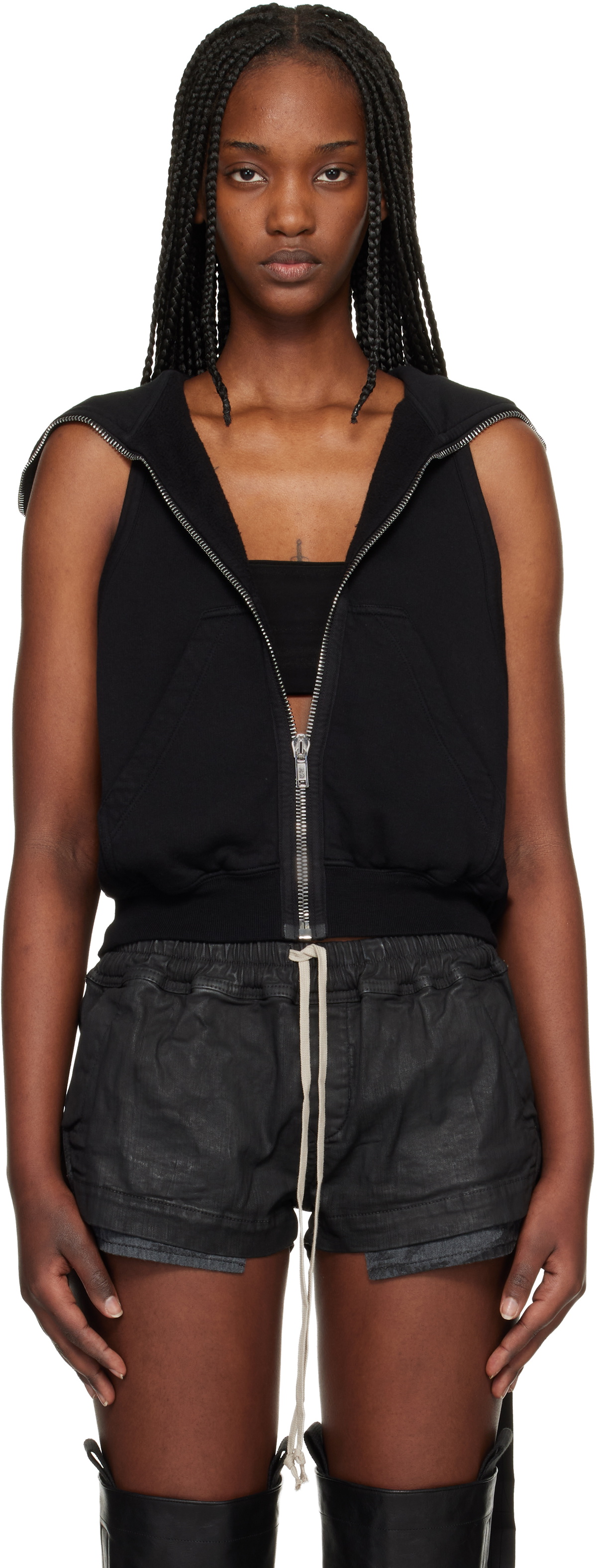Rick Owens DRKSHDW Black Temple Cyclops SL Hoodie