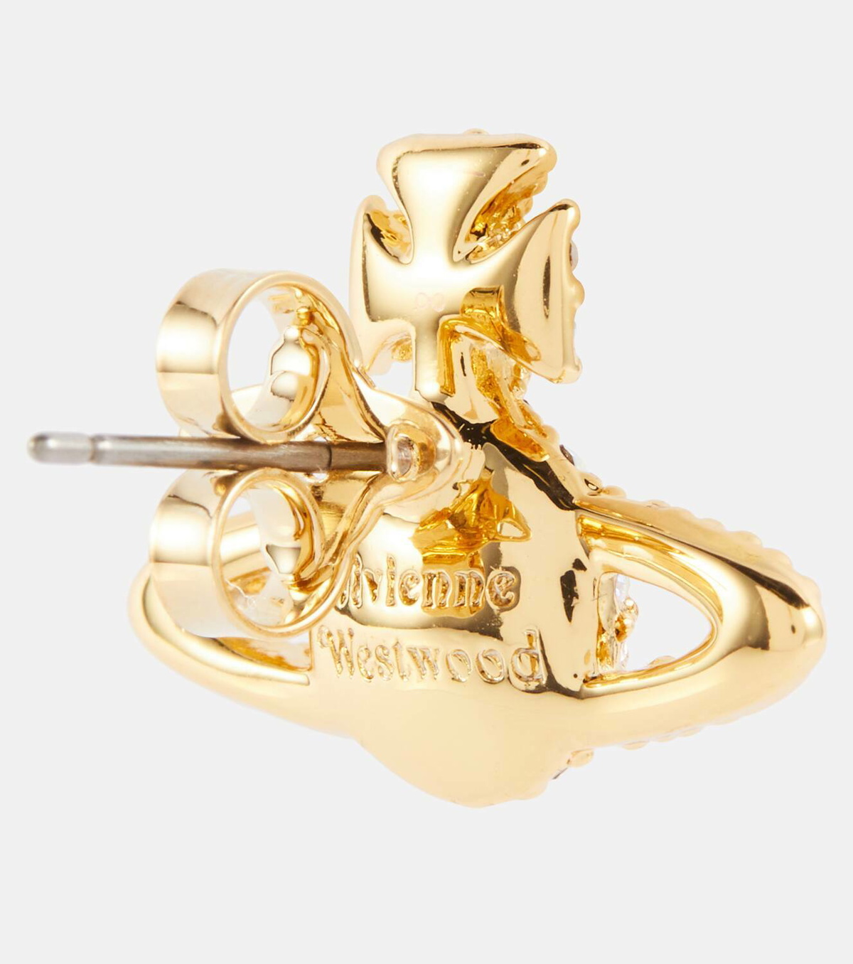 【VIVIENNE WESTWOOD】Grace Bas Relief embellished earrings Grace Bas Relief embellished earrings in gold - Vivienne