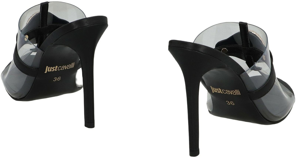 Just Cavalli Leather Mules