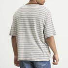 Visvim Men's Mondo Border Stripe T-Shirt in Grey