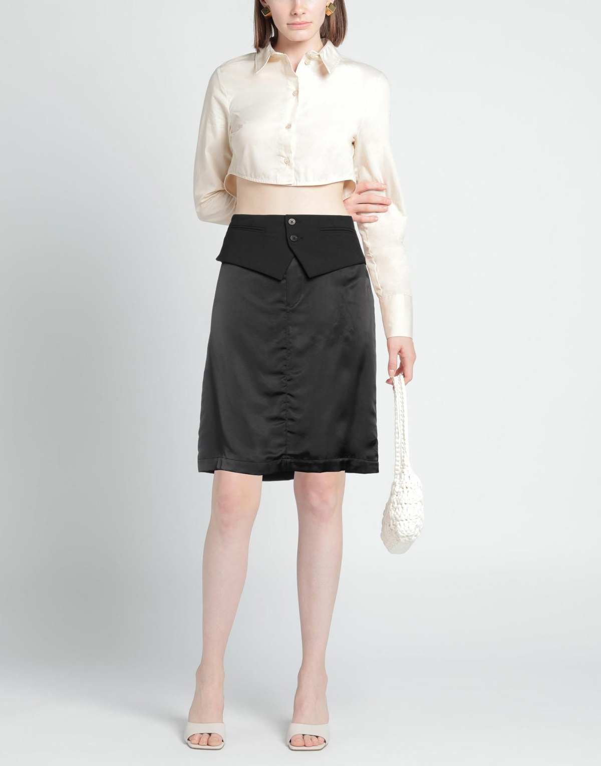 Neil Barrett Womens Midi skirt in Black