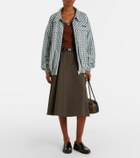 Prada Checked cotton-blend chambray jacket