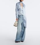 Ganni Mini zebra-printed tote bag