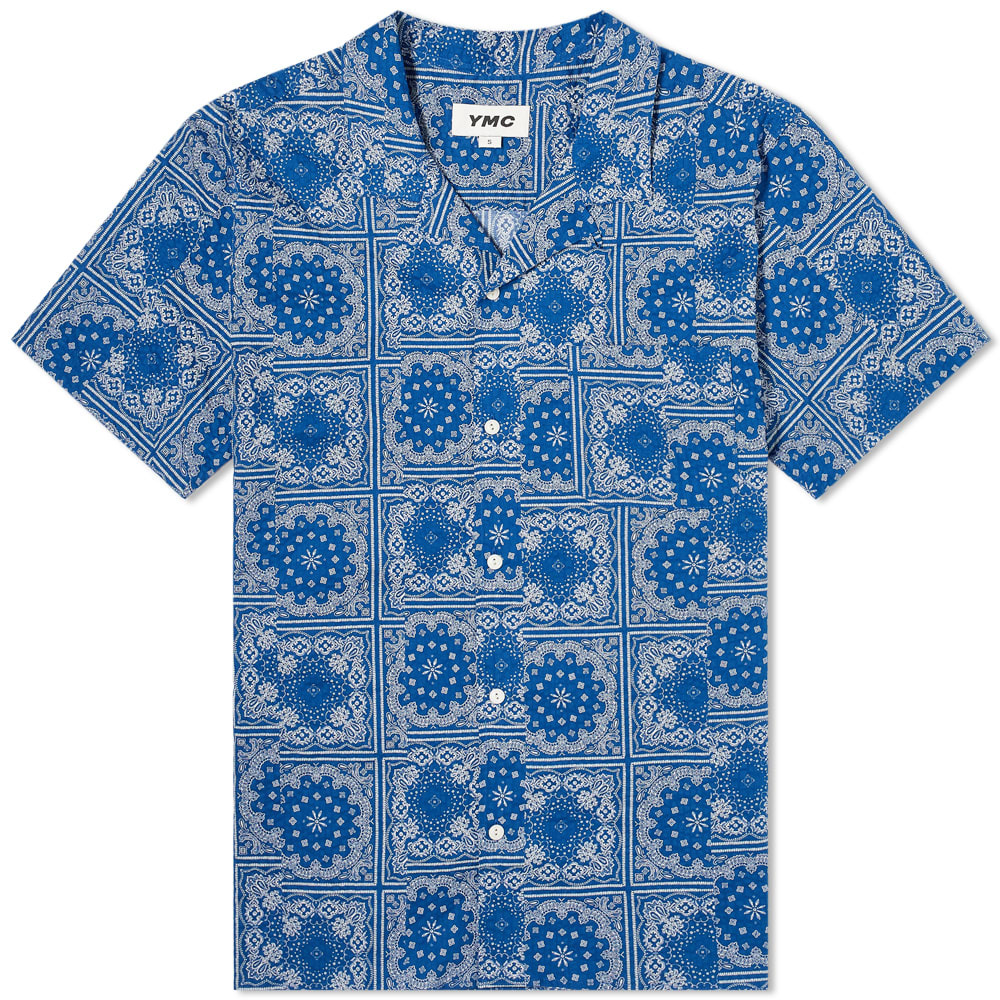 Short Sleeve Boxy Jacquard Bandana Shirt