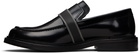 Moschino Black Rubber College Loafers