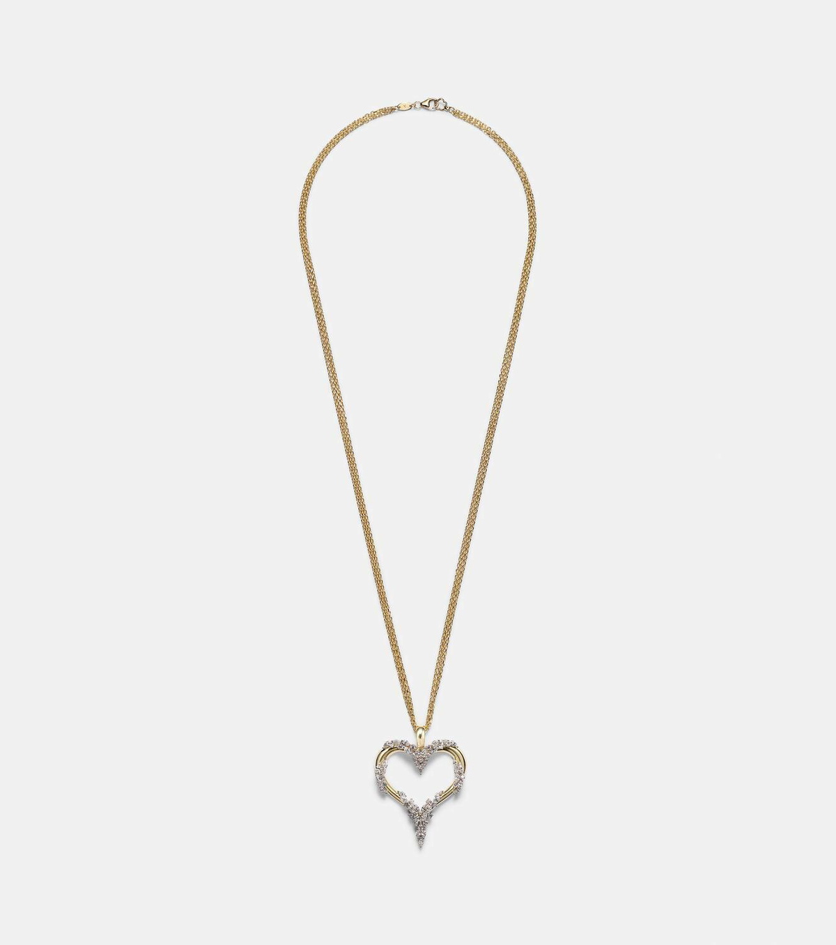 Yeprem Golden Strada 18kt white and yellow gold necklace with diamonds