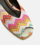 Missoni Joy 30 Zigzag lamé espadrille wedges