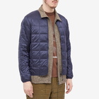 Taion Men's Crew Neck Zip Down Jacket in Navy