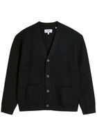 Wax London Walker Ribbed Wool-blend Cardigan Navy
