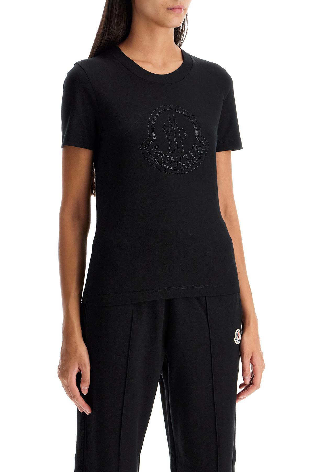MONCLER 'logo rhinestone t-shirt Black Moncler