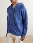 Hartford - Cotton-Jersey Zip-Up Hoodie - Blue
