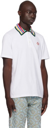 Casablanca White Stripe Polo