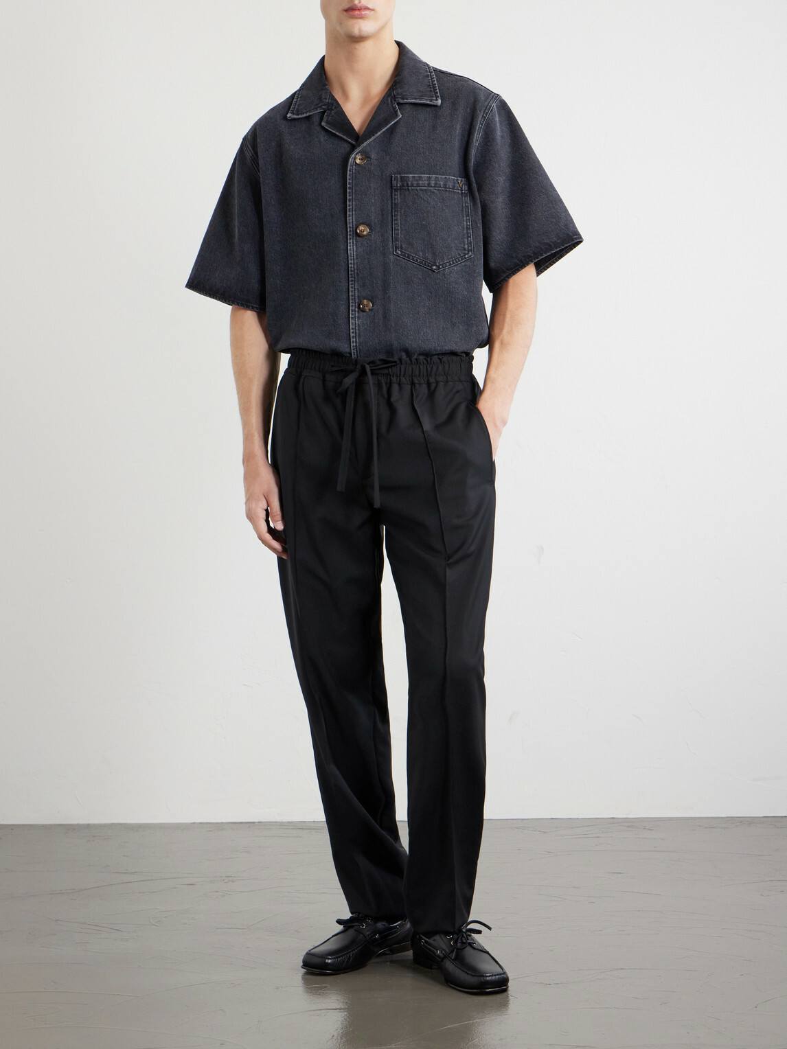 Valentino Garavani - VGold Denim Shirt - Gray