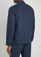 Sunspel Linen Overshirt Navy 01
