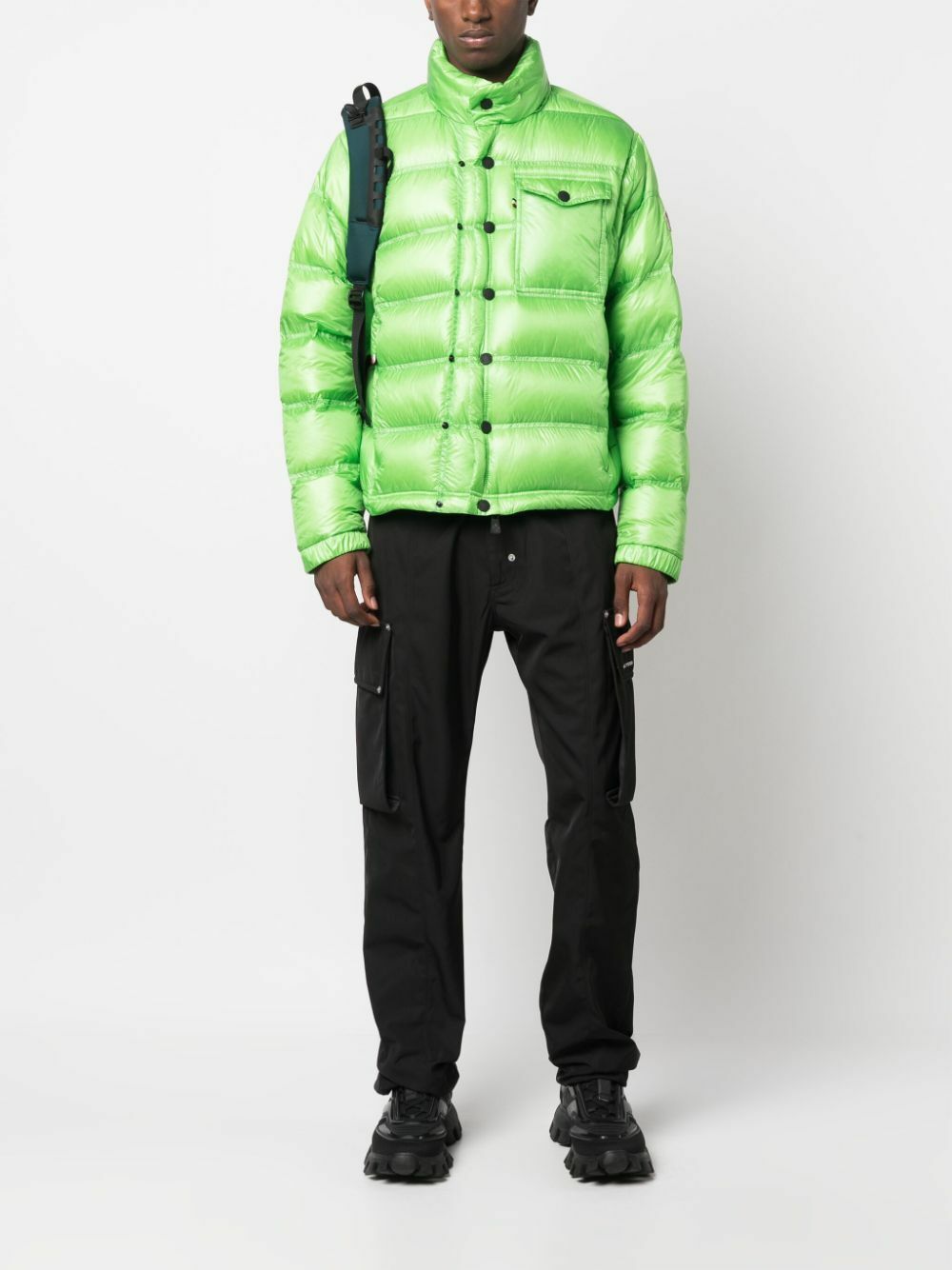 MONCLER GRENOBLE ANGREN HOODED DOWN IN GREEN main image 1