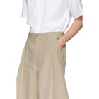 Maison Margiela Beige Linen Cloth Shorts