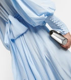 Costarellos Draped silk midi dress