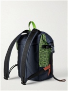 Loewe - Leather-Trimmed Canvas Roll-Top Backpack