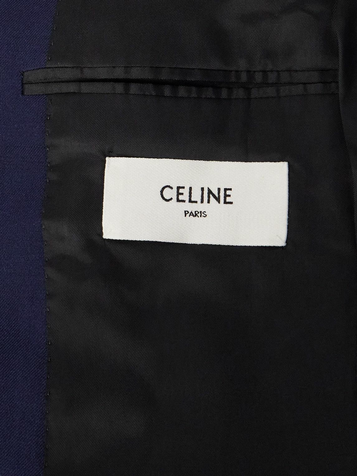 CELINE - Camden Double-Breasted Gabardine Blazer - Blue
