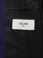 CELINE - Camden Double-Breasted Gabardine Blazer - Blue
