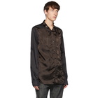 Rick Owens Black and Brown Faun Shirt