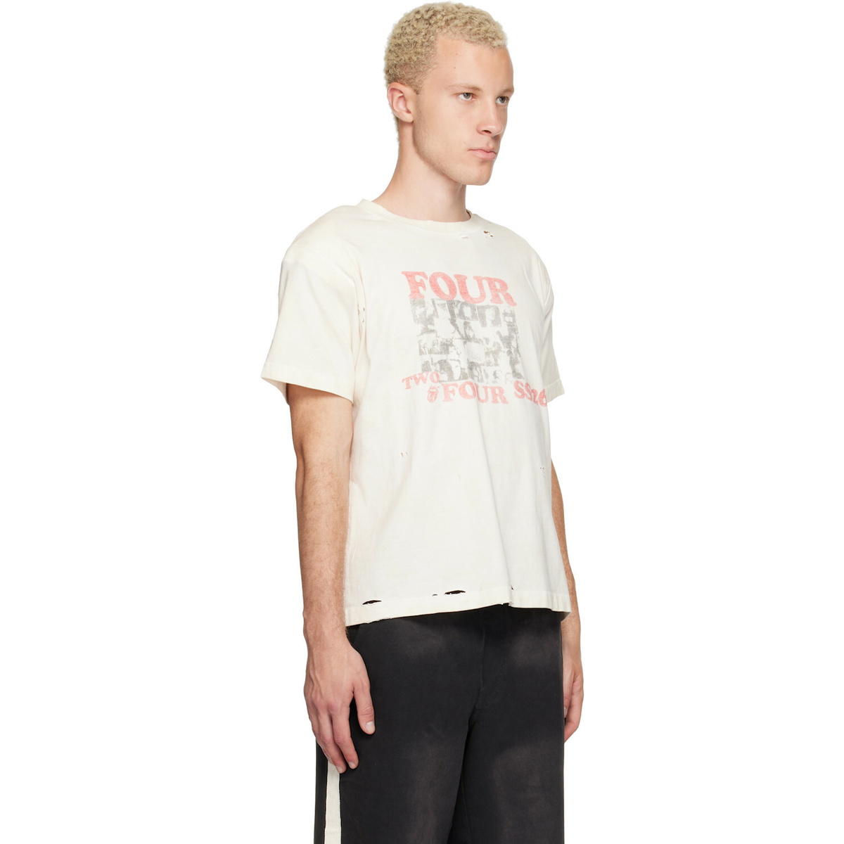 424 Off-White Collage Rolling Stones T-shirt