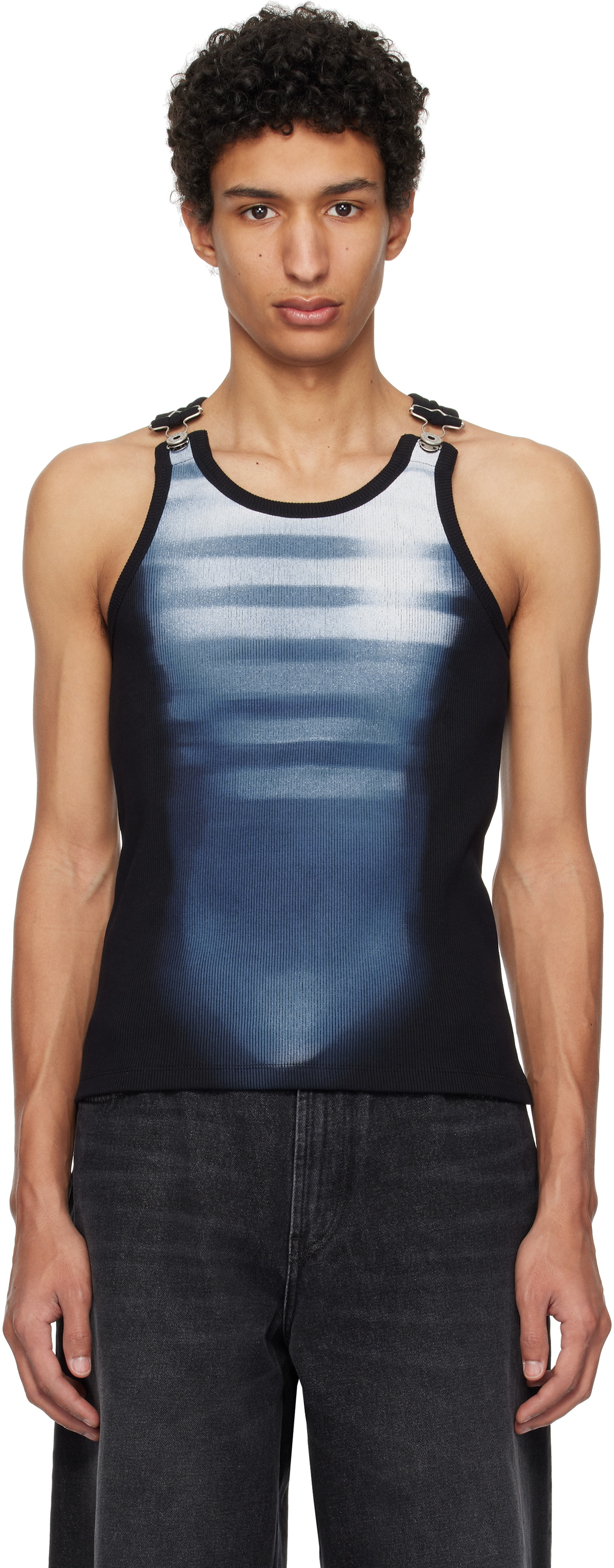 Jean Paul Gaultier Black & Blue 'Le Mâle' Tank Top Jean Paul Gaultier