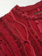 KAPITAL - Jacquard-Knit Cotton-Blend Sweater - Red