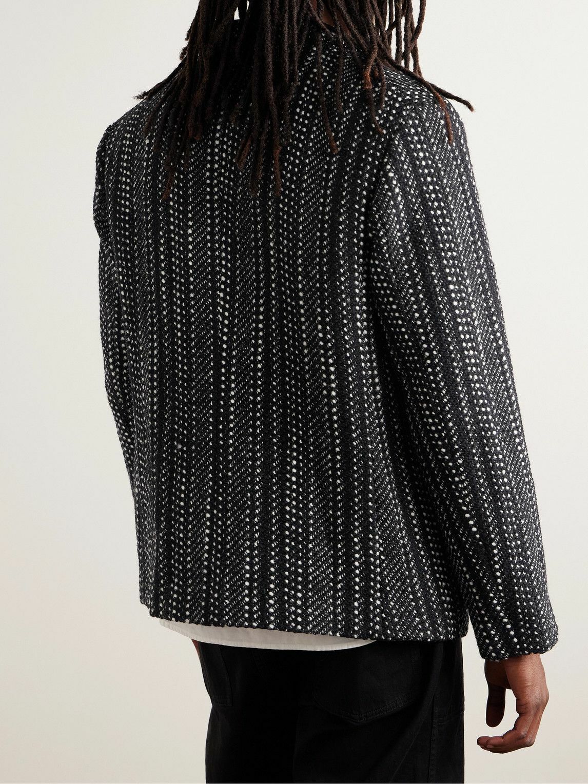 Blue Blue Japan - Wool-Blend Tweed Jacket - Black