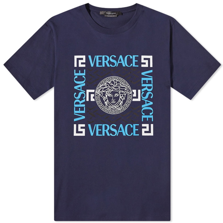 Photo: Versace Grid Logo Tee